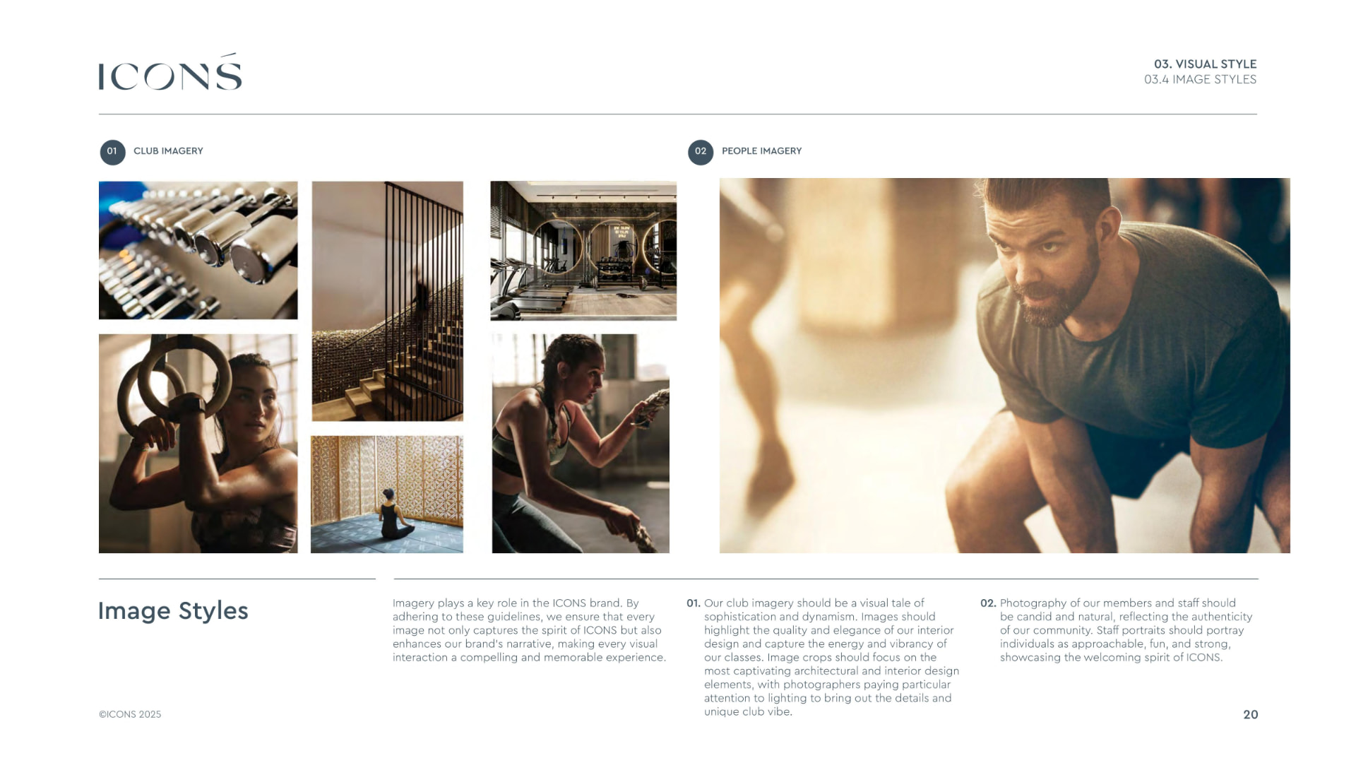ICONŚ imagery style direction page