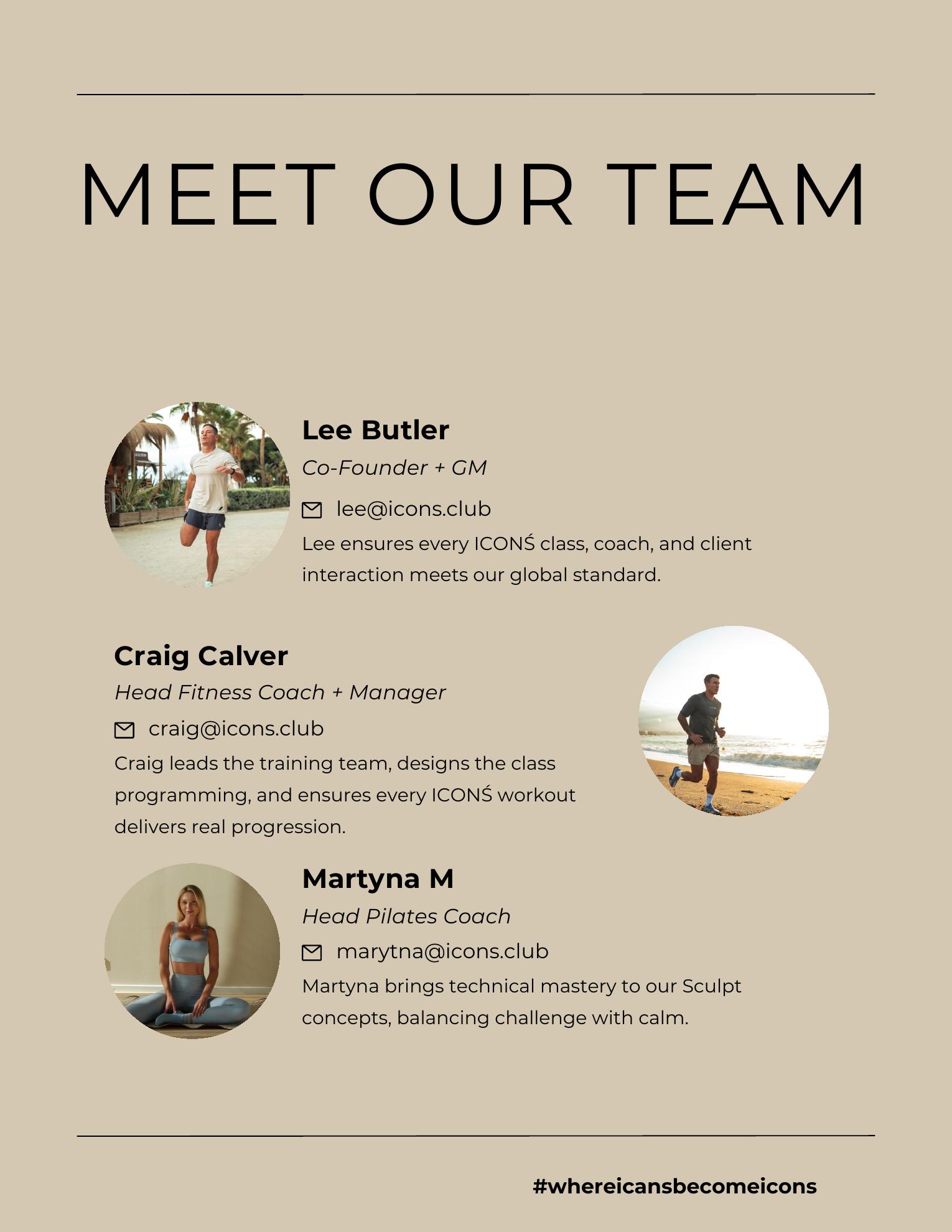 Coaches pack team page